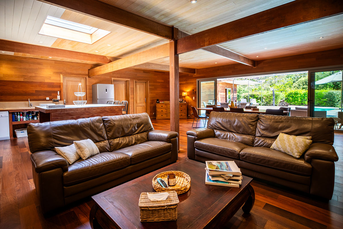 Salon de la villa du haut à Porto-Vecchio