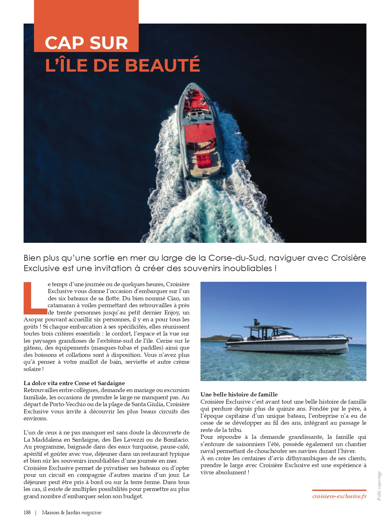 Article de presse de Maisons & Jardins Magazine.